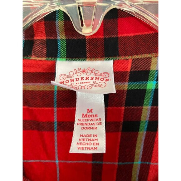 Wonderland Target Men’s Red Black Green Plaid Pajama Set in Med - Picture 4 of 16